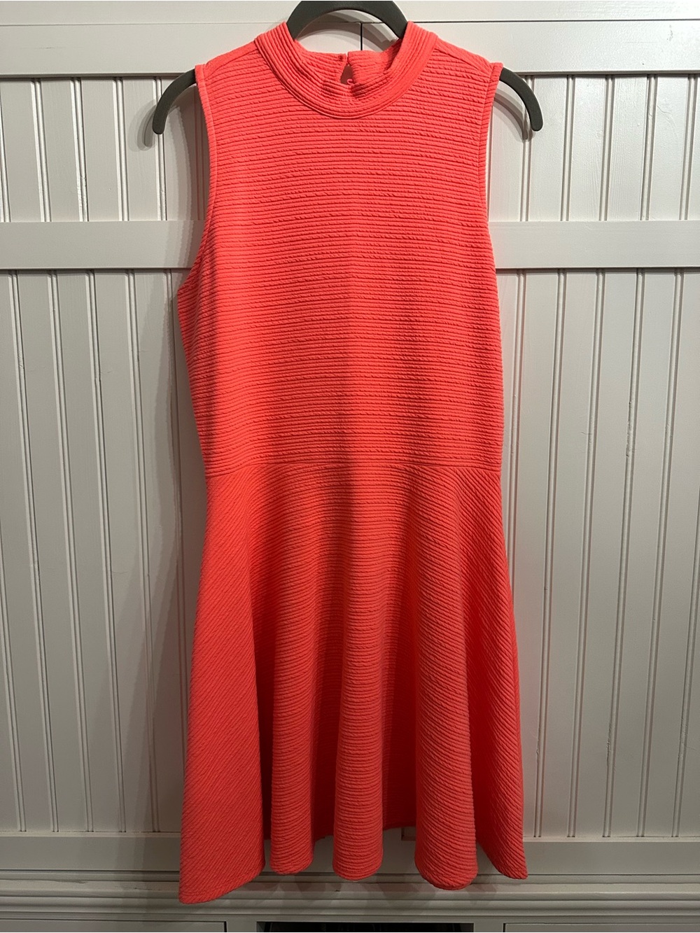 Decree Bright Coral Sleeveless Fit & Flare Knit Dress Size L